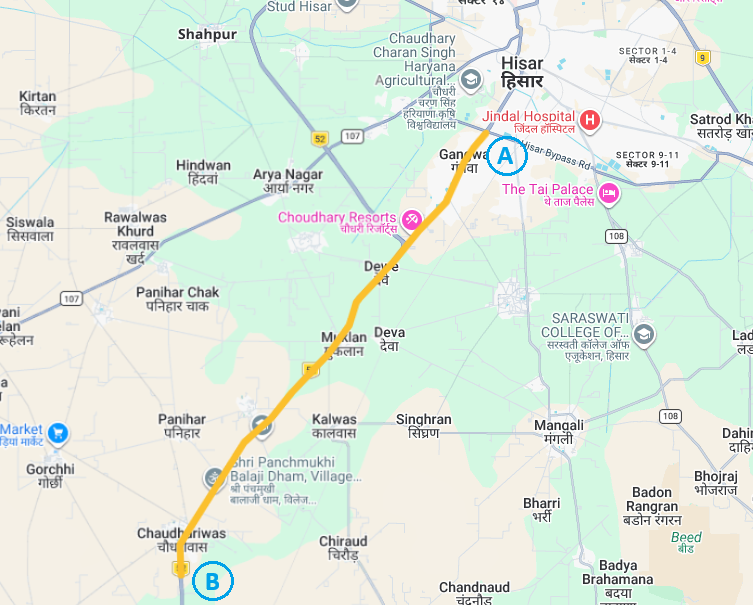 Gangwa to Choudariwas - 18.30KM